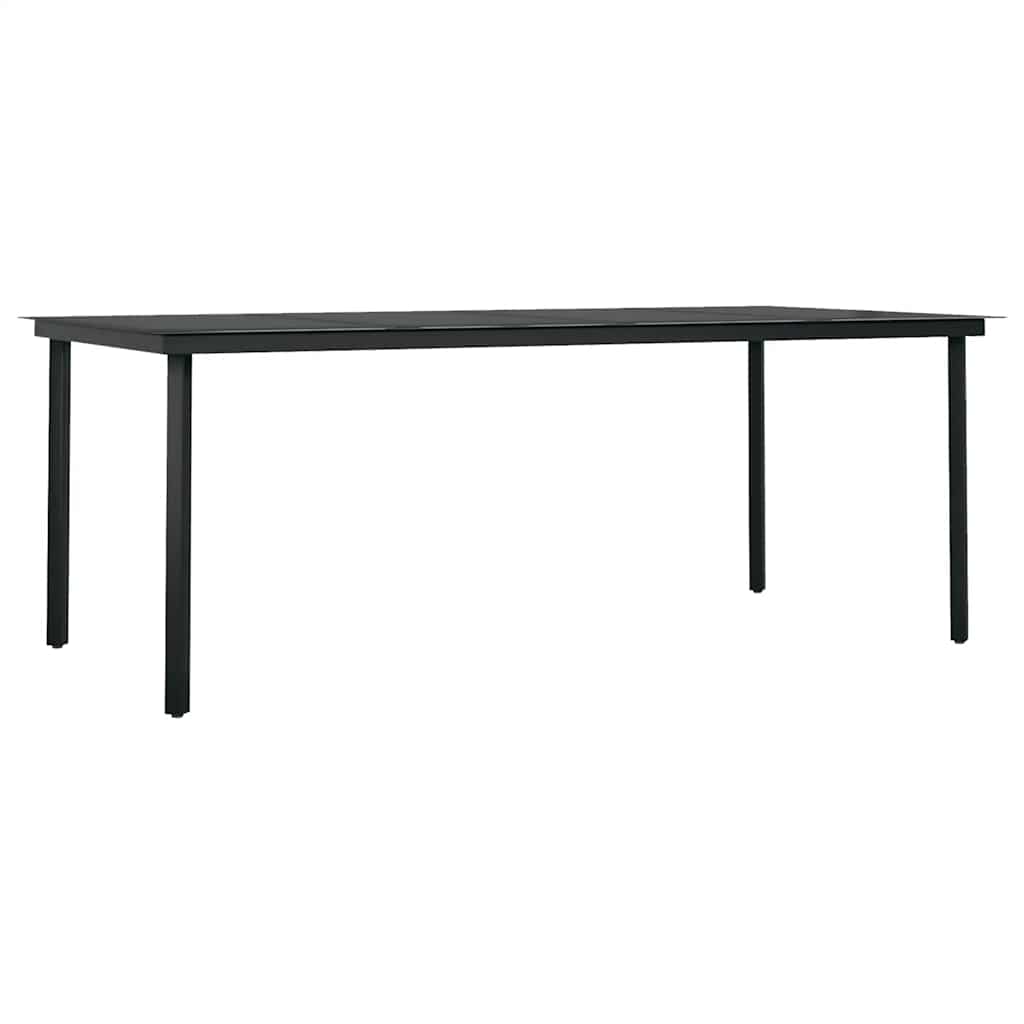 Set Mobili da Pranzo per Giardino 7 pz Nero | homemem39