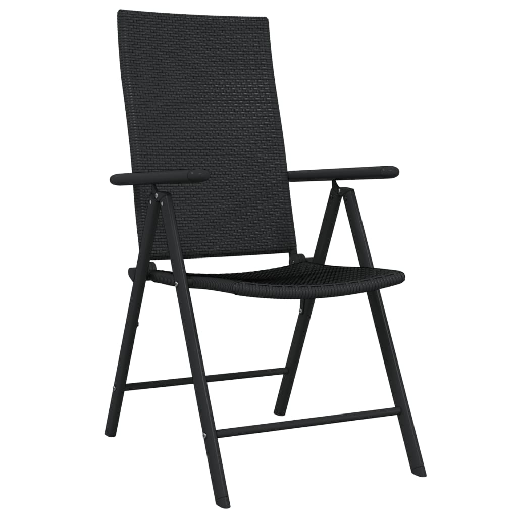 Set Mobili da Pranzo per Giardino 3 pz Nero | homemem39