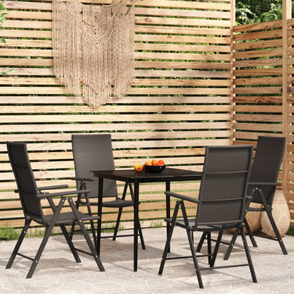 Set da Pranzo da Giardino 5 pz Nero | homemem39