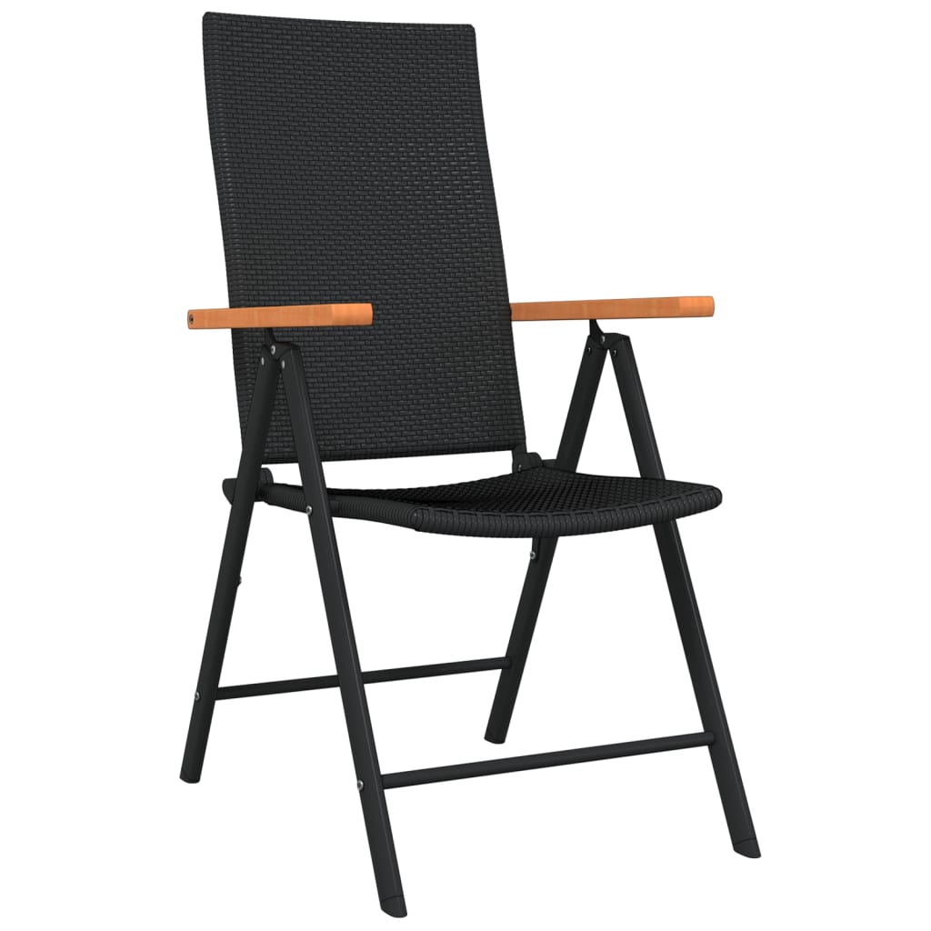 Set da Pranzo da Giardino 5 pz Nero - homemem39