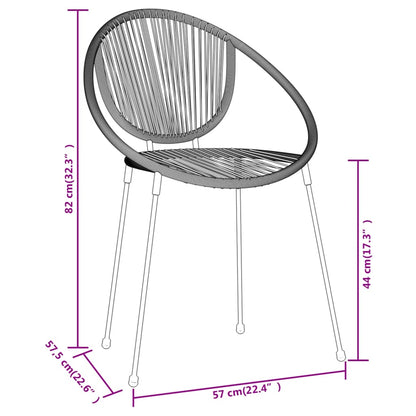Set Mobili da Pranzo per Giardino 3 pz Nero | homemem39