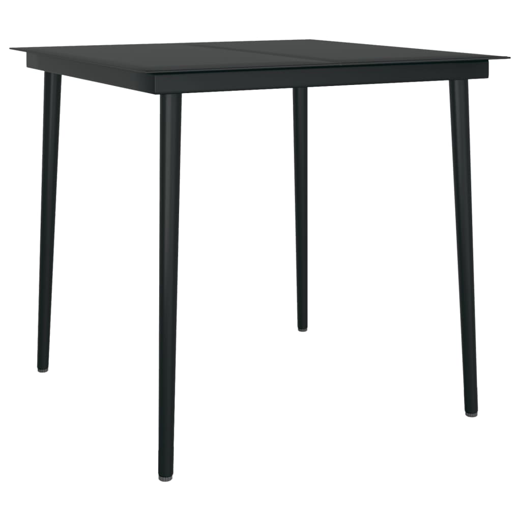 Set Mobili da Pranzo per Giardino 3 pz Nero | homemem39