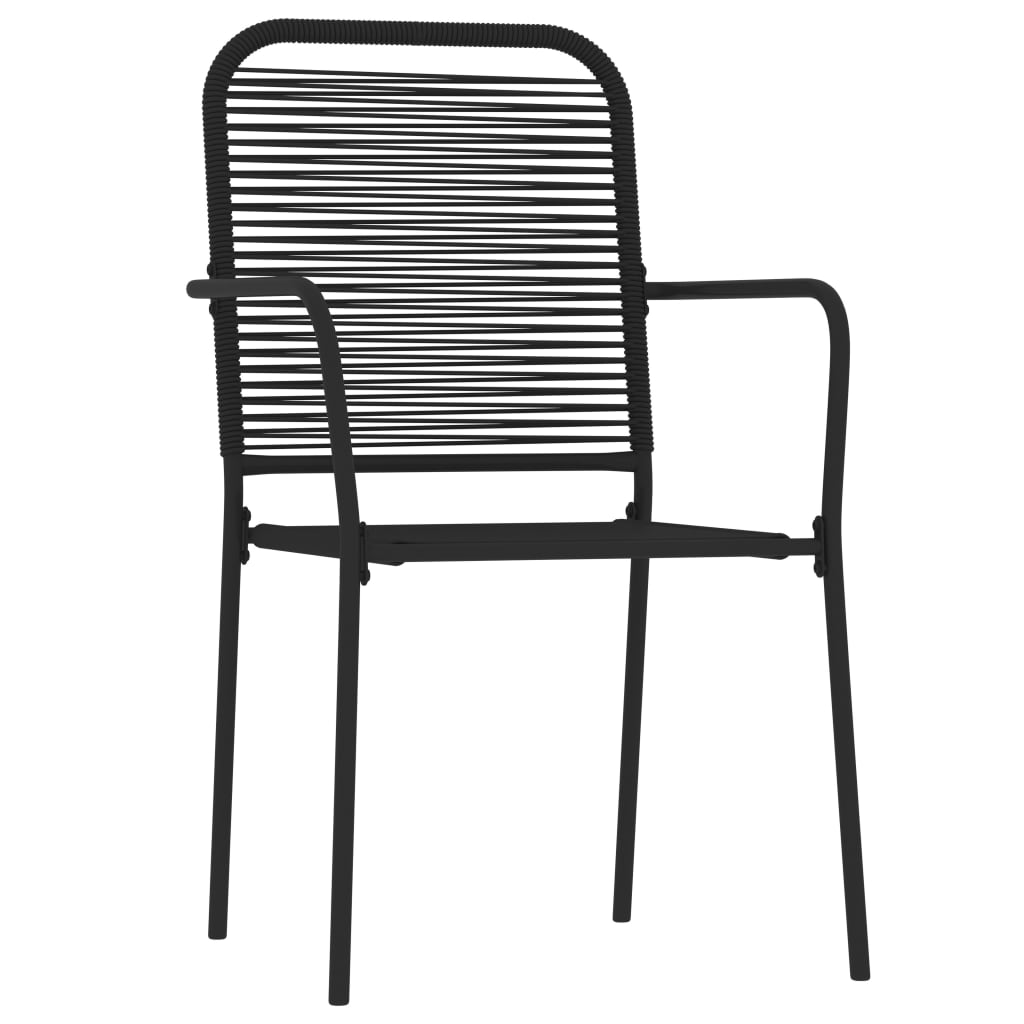 Set Mobili da Pranzo per Giardino 5 pz Nero | homemem39