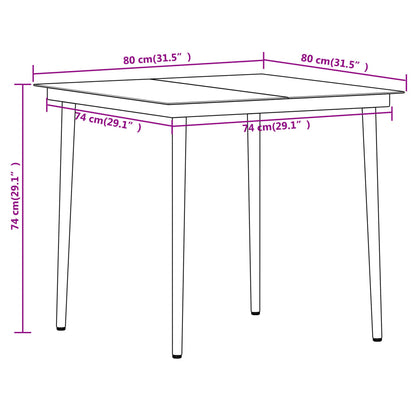 Set Mobili da Pranzo per Giardino 5 pz Nero - homemem39