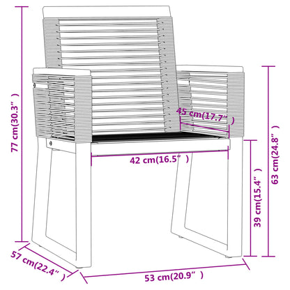 Set Mobili da Pranzo per Giardino 3 pz Nero | homemem39