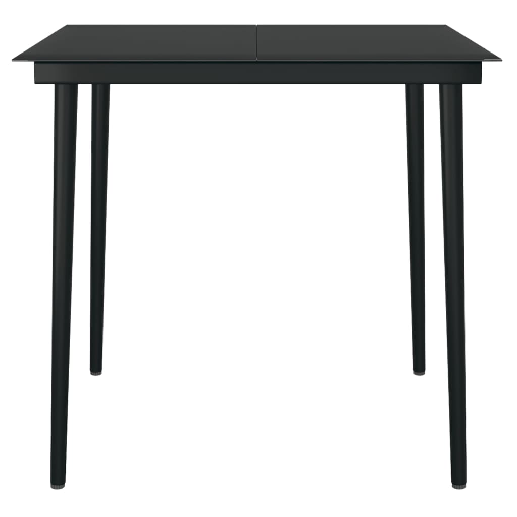 Set Mobili da Pranzo per Giardino 5 pz Nero | homemem39