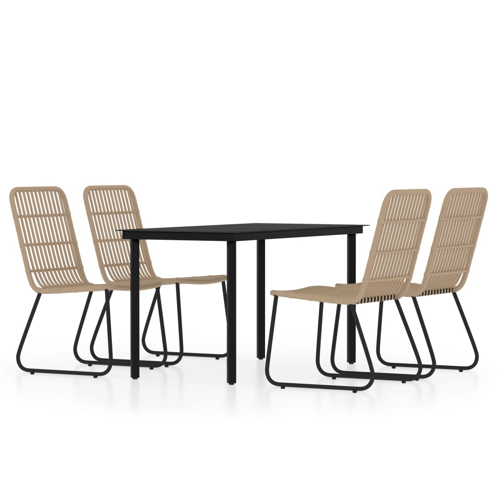 Set Mobili da Pranzo per Giardino 5 pz Rovere | homemem39
