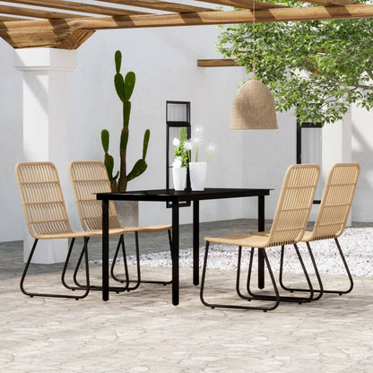 Set Mobili da Pranzo per Giardino 5 pz Rovere | homemem39