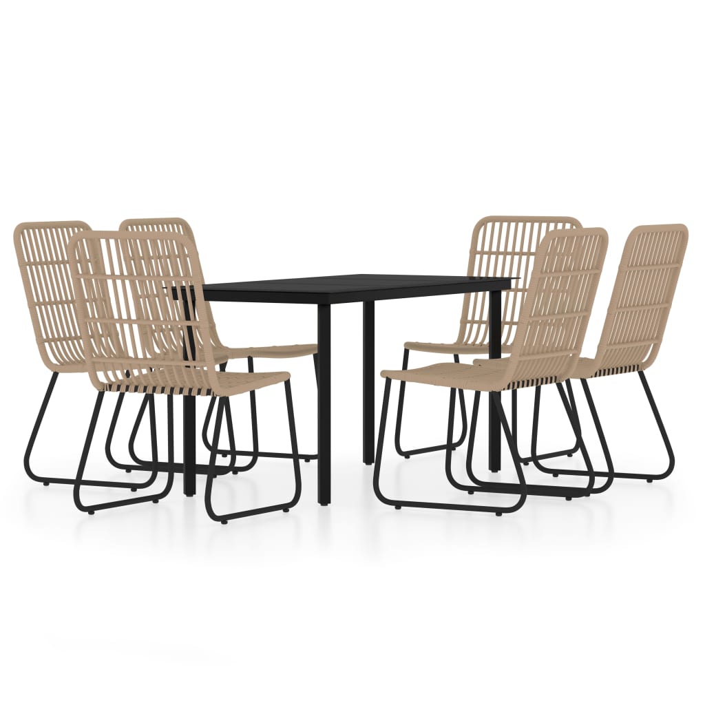 Set Mobili da Pranzo da Giardino 7 pz Rovere | homemem39