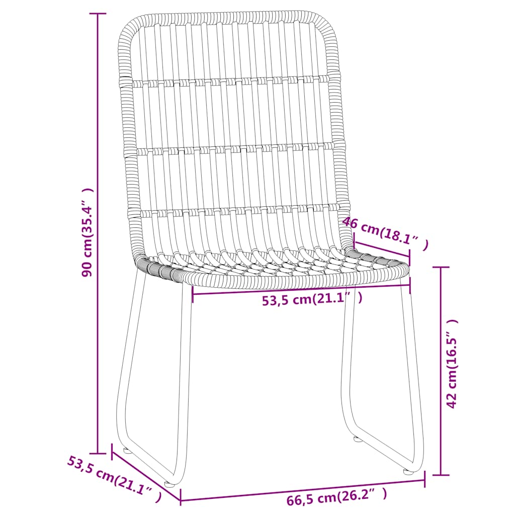 Set Mobili da Pranzo da Giardino 7 pz Rovere | homemem39