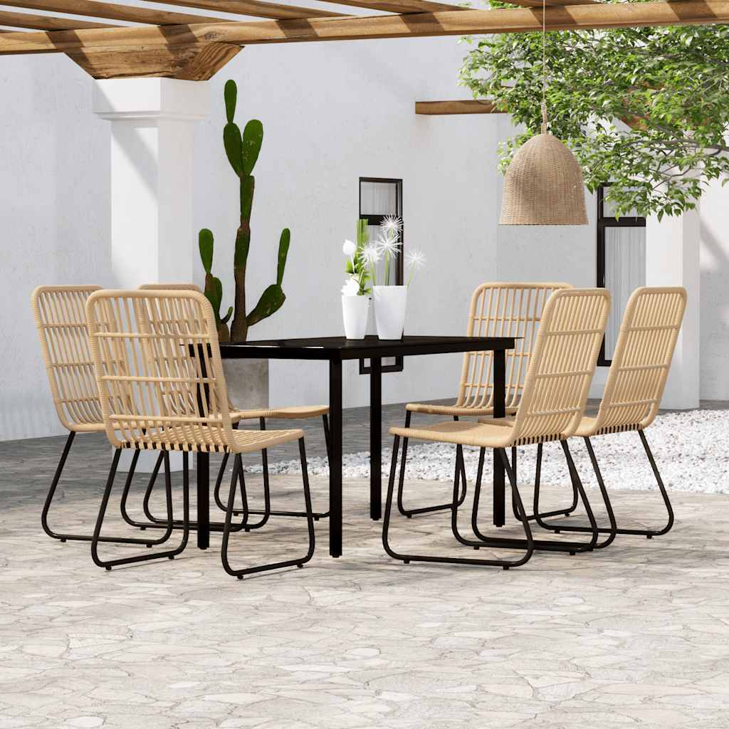 Set Mobili da Pranzo da Giardino 7 pz Rovere | homemem39