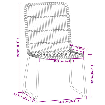 Set da Pranzo da Giardino 5 pz Nero | homemem39