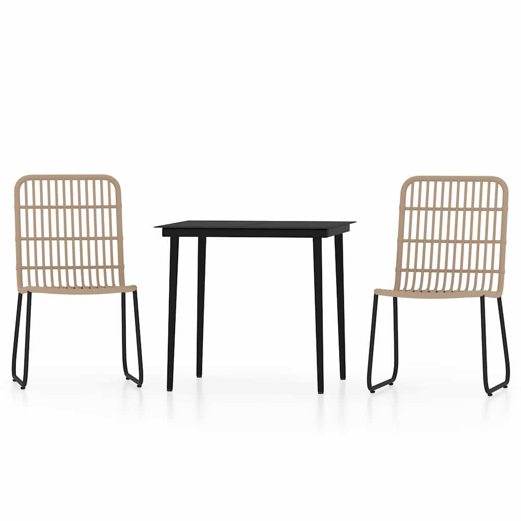 Set Mobili da Pranzo da Giardino 3 pz Rovere | homemem39