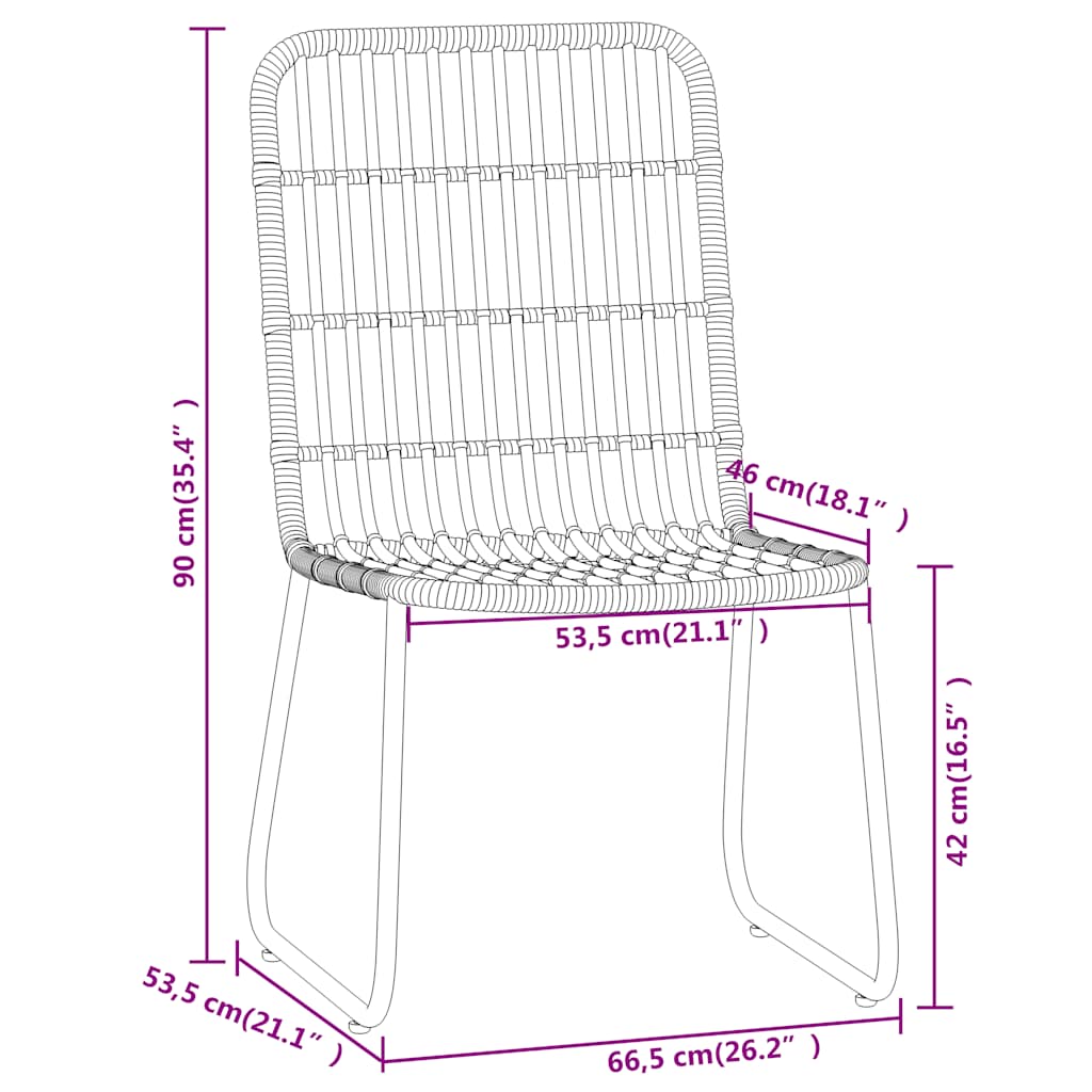 Set Mobili da Pranzo da Giardino 3 pz Rovere | homemem39