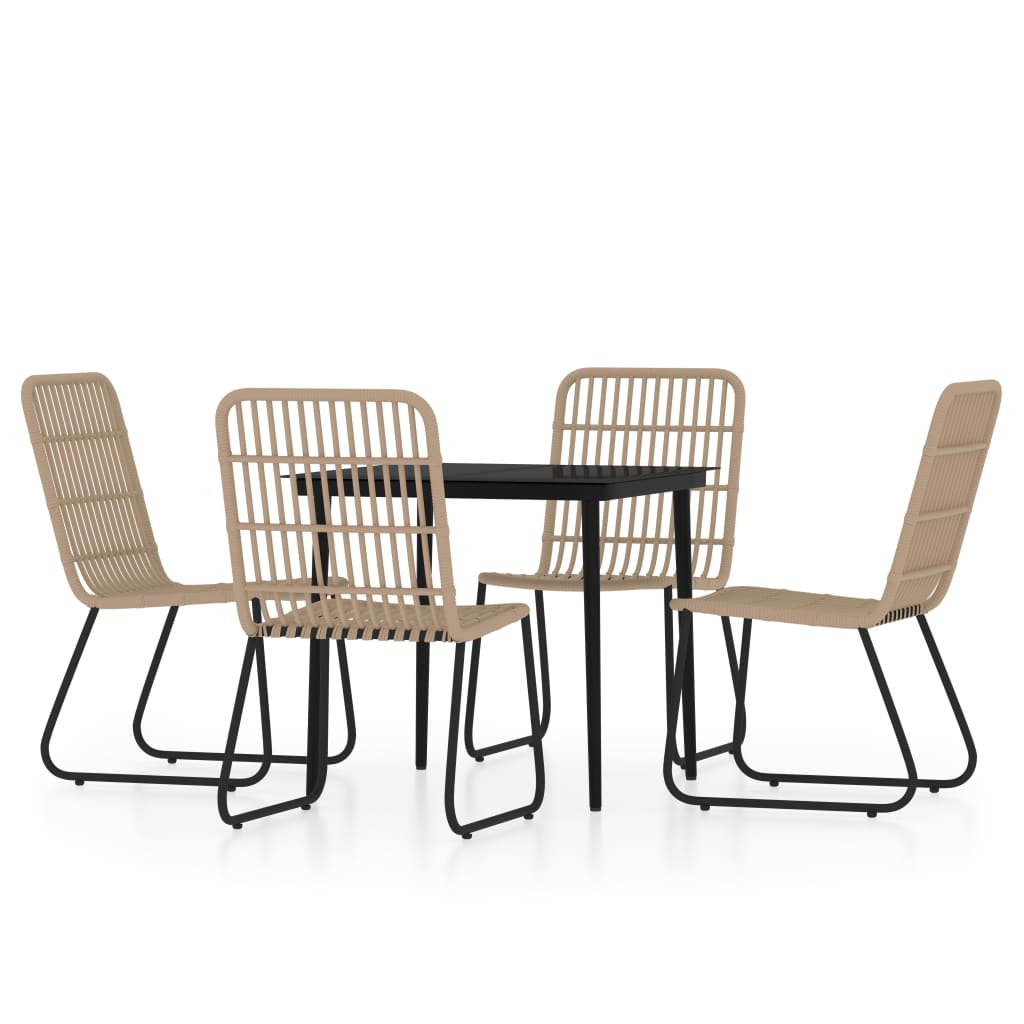 Set Mobili da Pranzo per Giardino 5 pz Rovere | homemem39