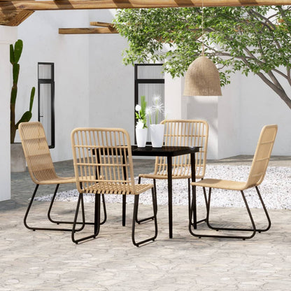 Set Mobili da Pranzo per Giardino 5 pz Rovere | homemem39
