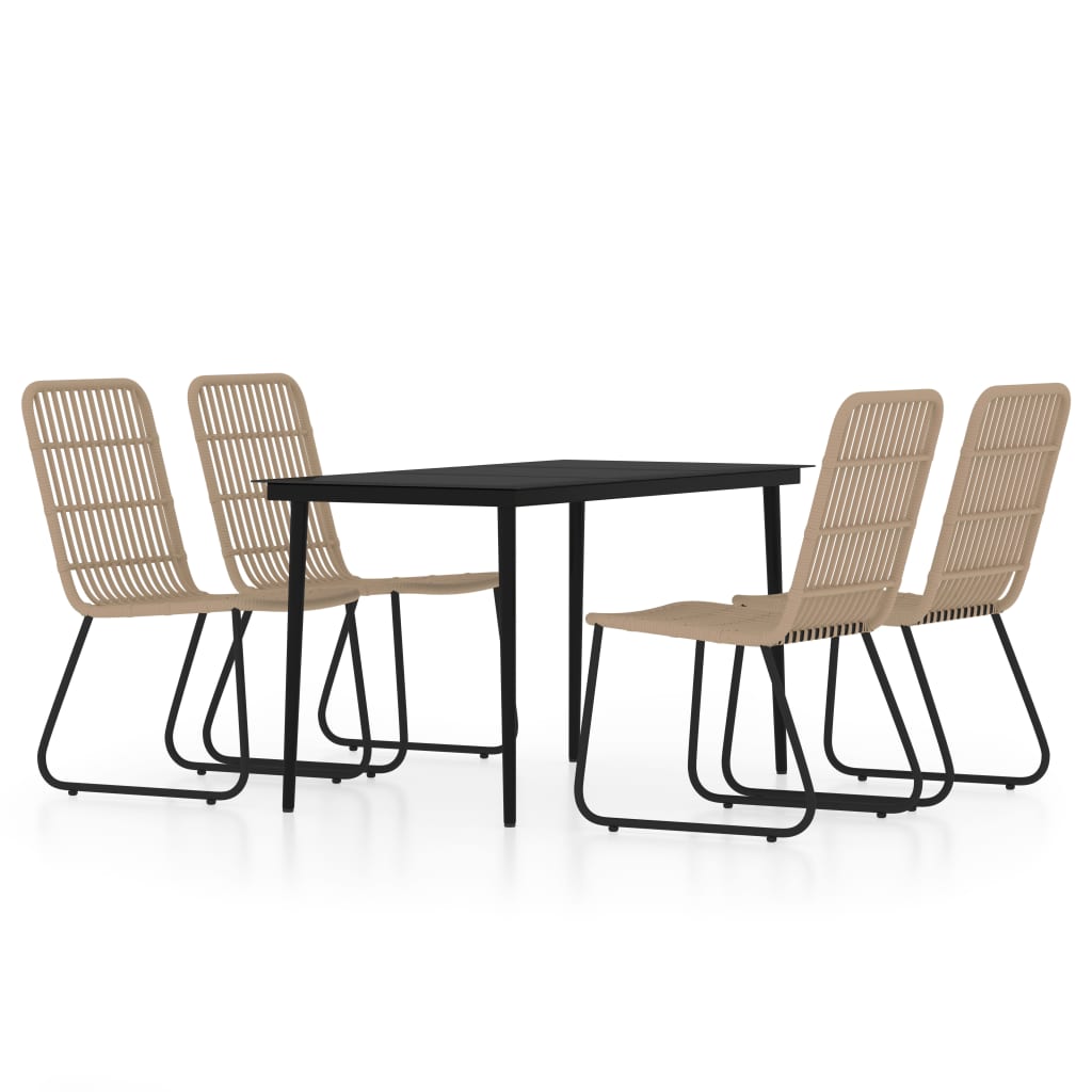 Set Mobili da Pranzo per Giardino 5 pz Rovere | homemem39