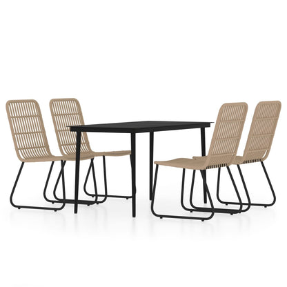 Set Mobili da Pranzo per Giardino 5 pz Rovere | homemem39