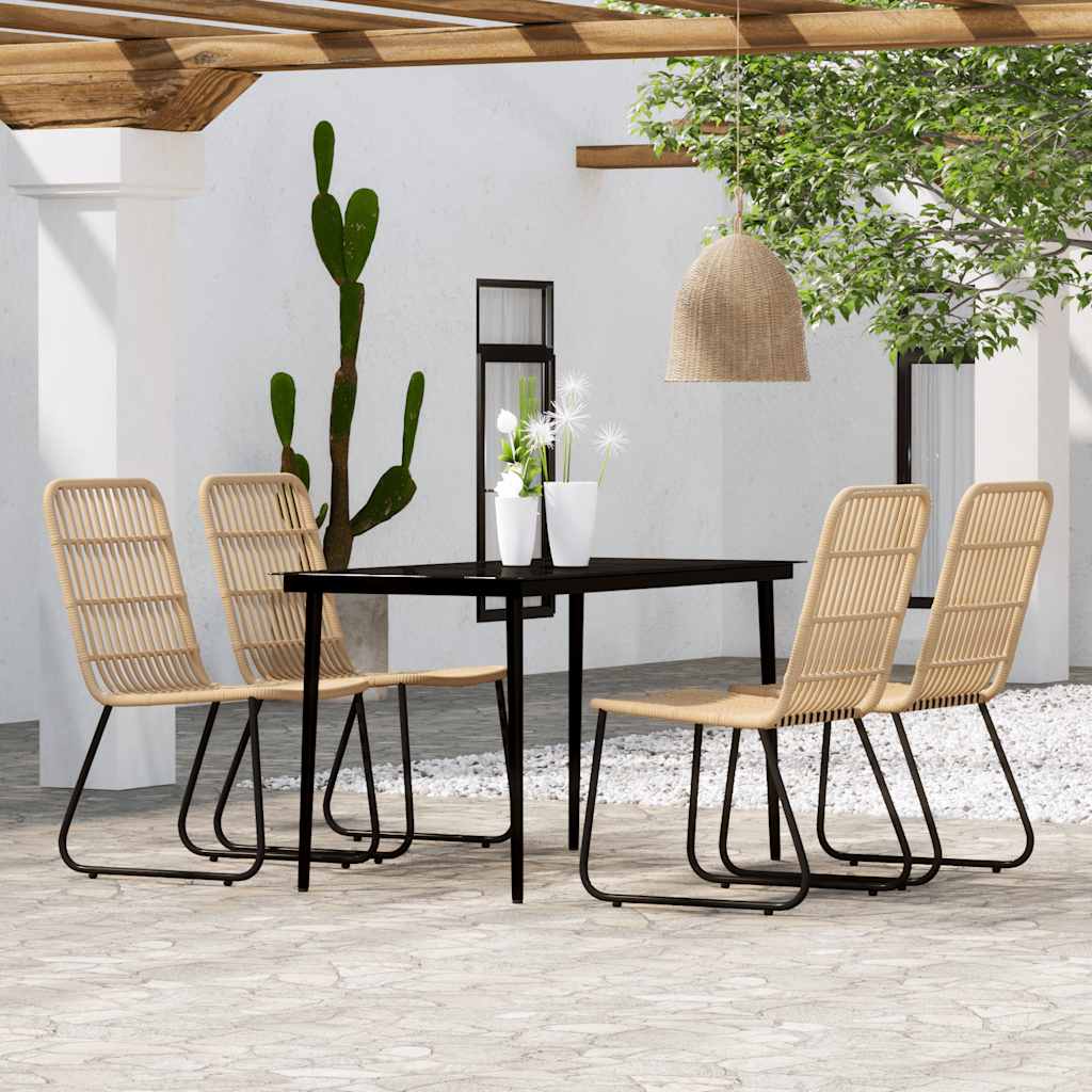 Set Mobili da Pranzo per Giardino 5 pz Rovere | homemem39