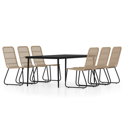 Set da Pranzo per Giardino 7 pz con Cuscini Rovere | homemem39