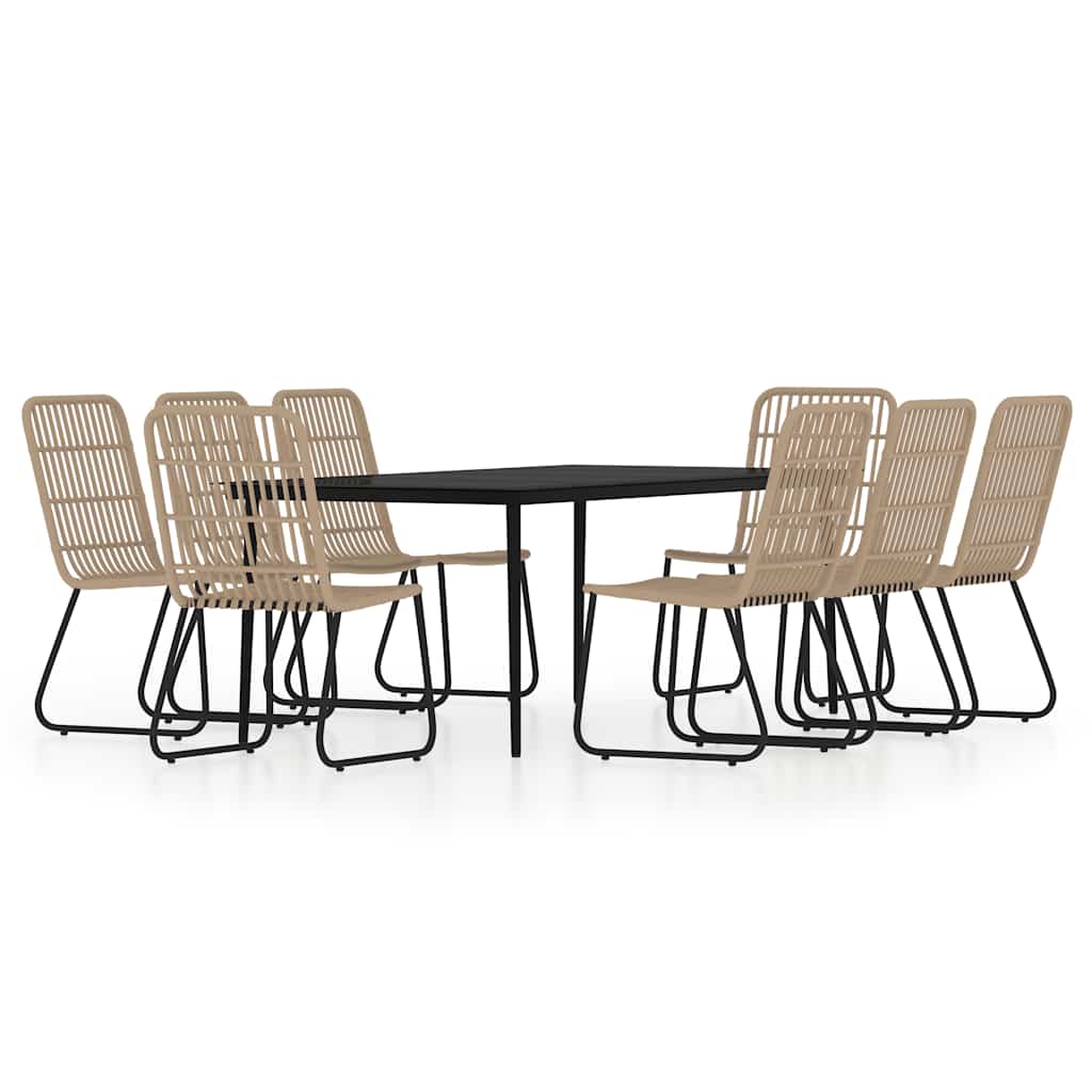 Set da Pranzo per Giardino97 pz con Cuscini Rovere | homemem39