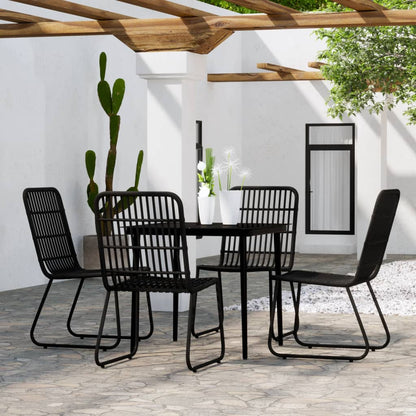 Set da Pranzo da Giardino 5 pz Nero | homemem39