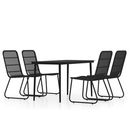 Set da Pranzo da Giardino 5 pz Nero | homemem39