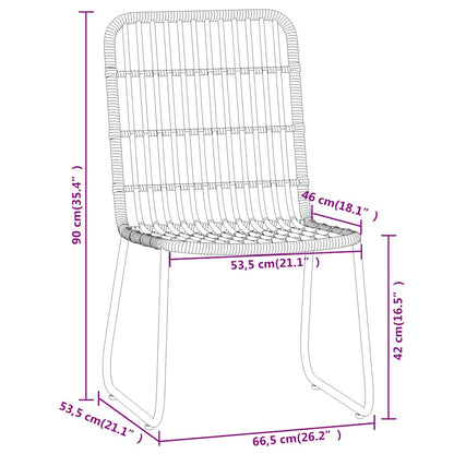 Set da Pranzo da Giardino 7 pz Nero | homemem39