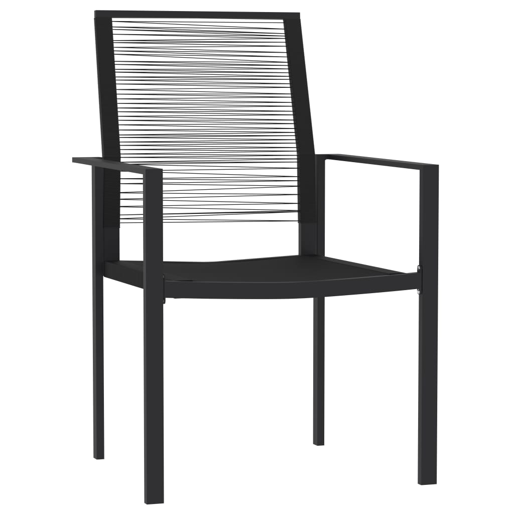 Set Mobili da Pranzo per Giardino 5 pz Nero | homemem39