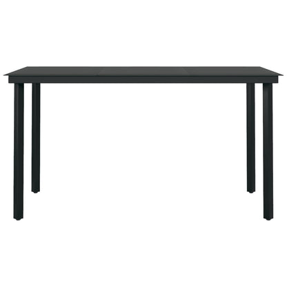 Set da Pranzo da Giardino 7 pz Nero | homemem39