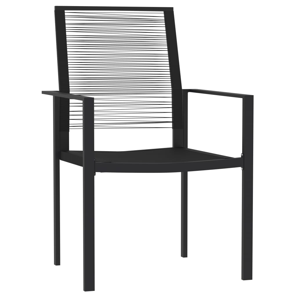 Set Mobili da Pranzo da Giardino 9 pz con Cuscini Nero | homemem39