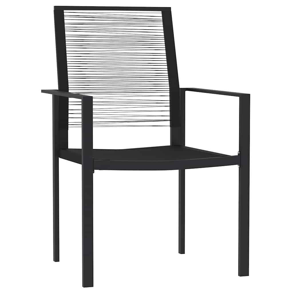 Set Mobili da Pranzo per Giardino 3 pz Nero | homemem39