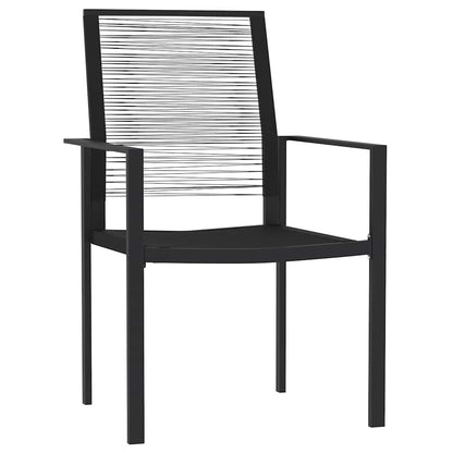 Set Mobili da Pranzo per Giardino 3 pz Nero | homemem39