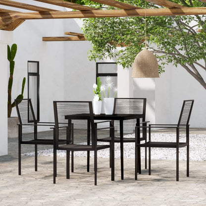 Set da Pranzo da Giardino 5 pz Nero | homemem39