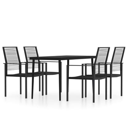 Set da Pranzo da Giardino 5 pz Nero | homemem39