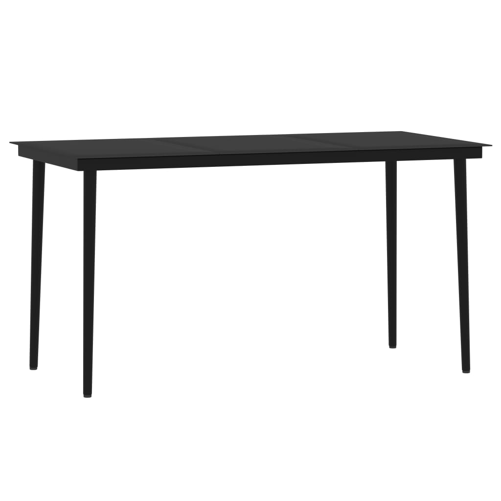 Set da Pranzo da Giardino 5 pz Nero | homemem39