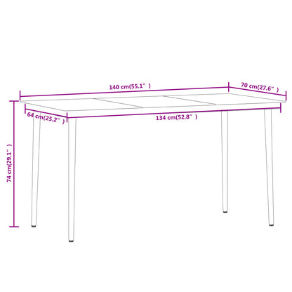 Set da Pranzo da Giardino 5 pz Nero | homemem39
