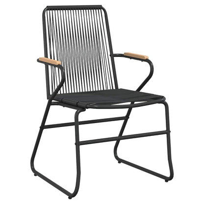 Set da Pranzo da Giardino 3 pz Nero in Rattan PVC | homemem39