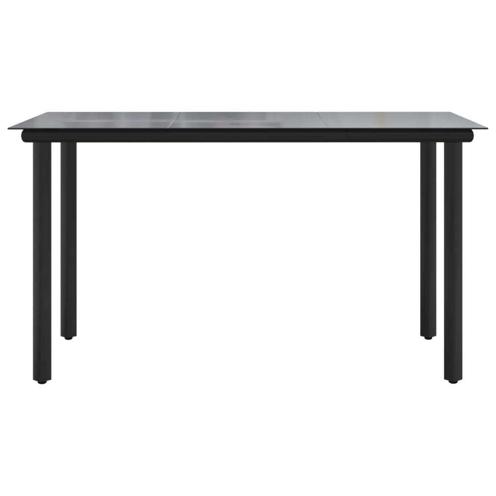Set da Pranzo da Giardino 9 pz Nero in Rattan PVC | homemem39