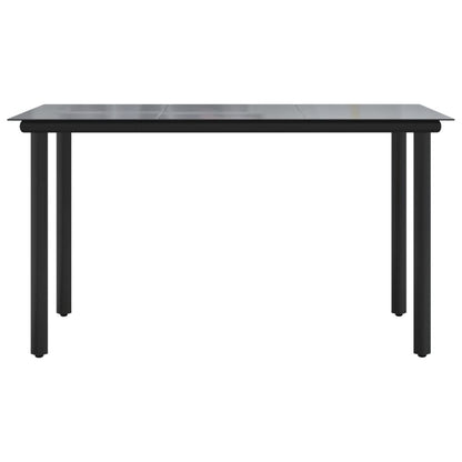 Set da Pranzo da Giardino 9 pz Nero in Rattan PVC | homemem39