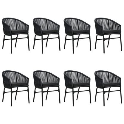 Set da Pranzo da Giardino 9 pz Nero - homemem39