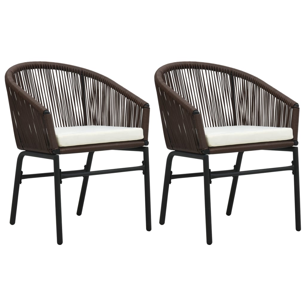Set Mobili da Pranzo per Giardino 3 pz Marrone | homemem39
