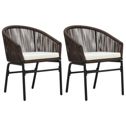 Set Mobili da Pranzo per Giardino 3 pz Marrone | homemem39