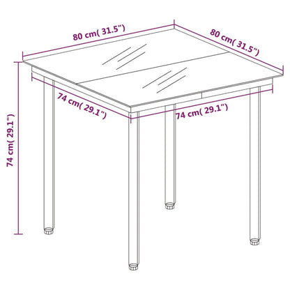 Set Mobili da Pranzo per Giardino 3 pz Marrone | homemem39