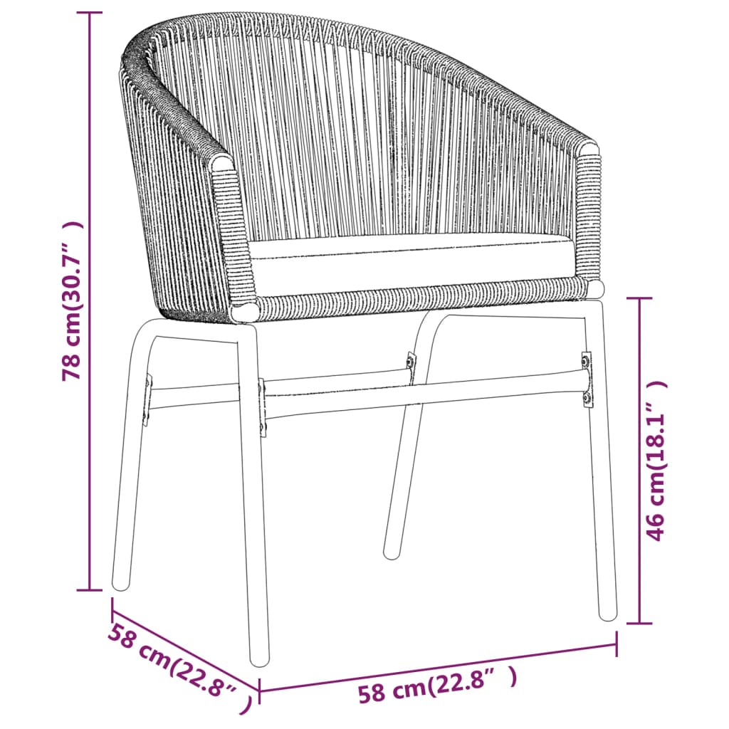 Set Mobili da Pranzo per Giardino 3 pz Marrone | homemem39
