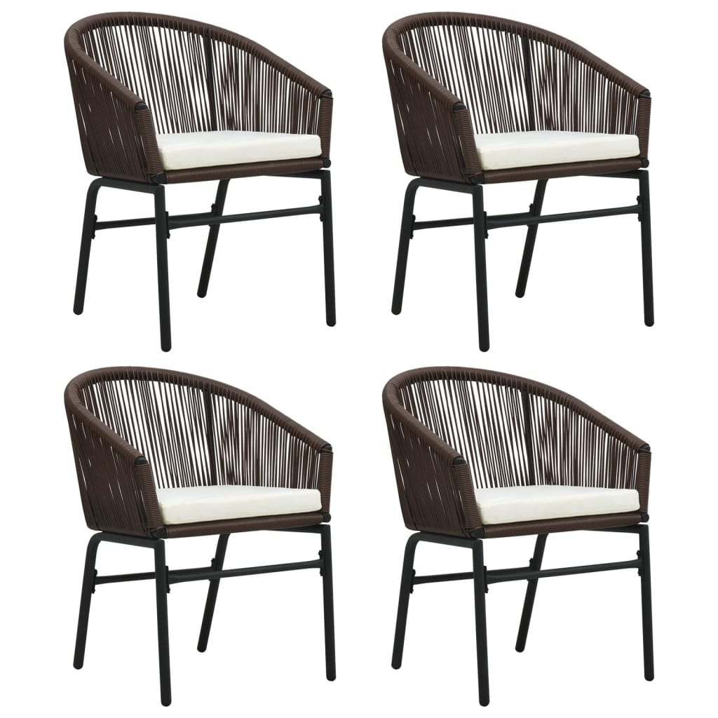 Set Mobili da Pranzo per Giardino 5 pz Marrone | homemem39