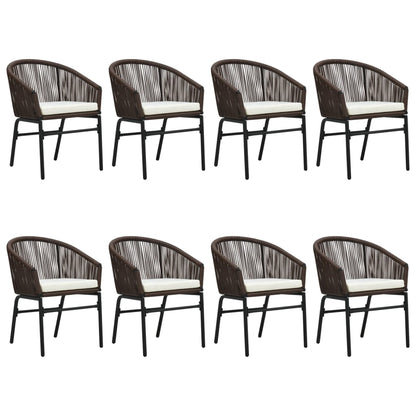 Set da Pranzo da Giardino 9 pz Marrone - homemem39