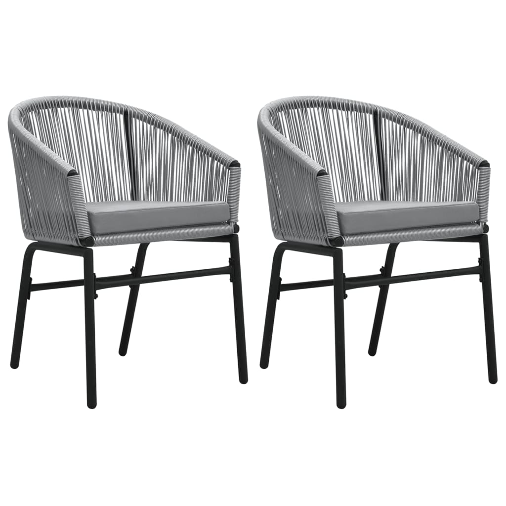 Set Mobili da Pranzo per Giardino 3 pz Grigio | homemem39