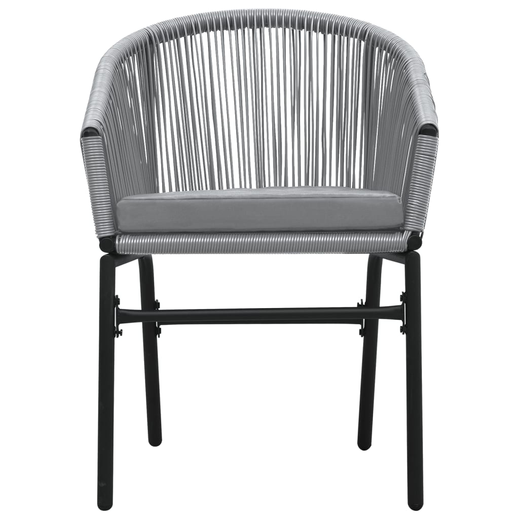 Set Mobili da Pranzo per Giardino 3 pz Grigio | homemem39