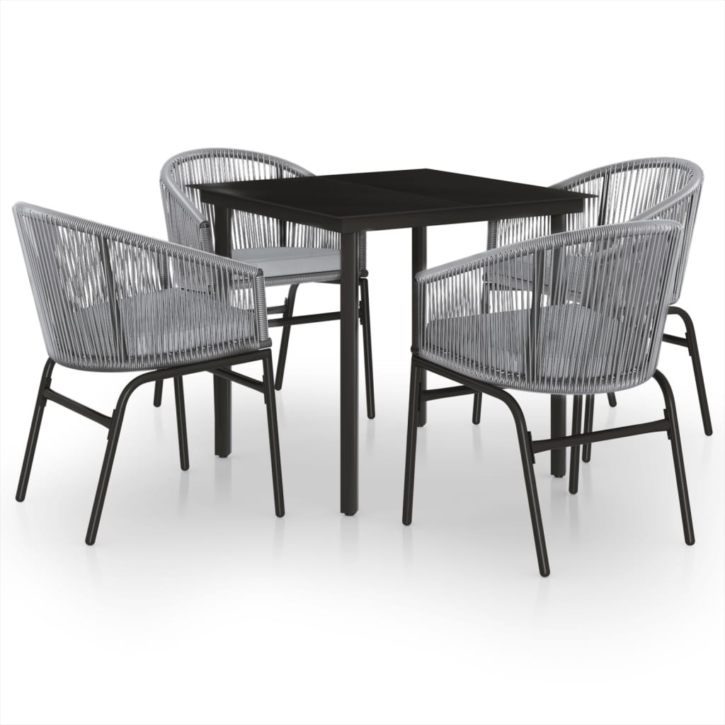 Set Mobili da Pranzo per Giardino 5 pz Antracite | homemem39